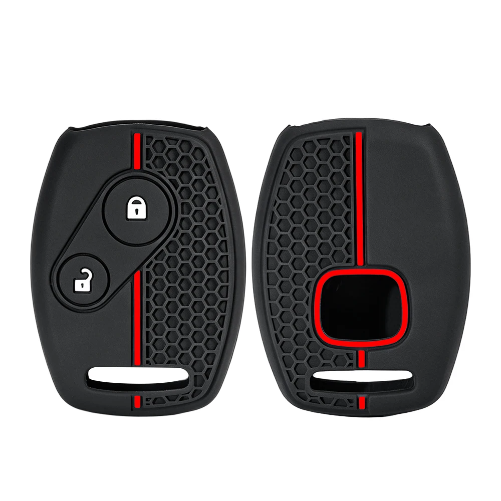 For Honda Jazz FRV Accord Civic CR-V 2008 Crz Insight Fit SRV Chord 7 Gr8 150 R Silicone 2 Buttons Car Key Case Cover Remote Fob