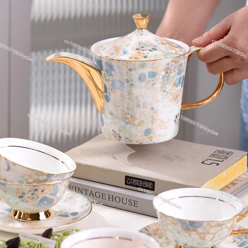 Coffee cup ceramic kettle flower teapot cup for girlfriends wedding gift afternoon tea tea set - view 4