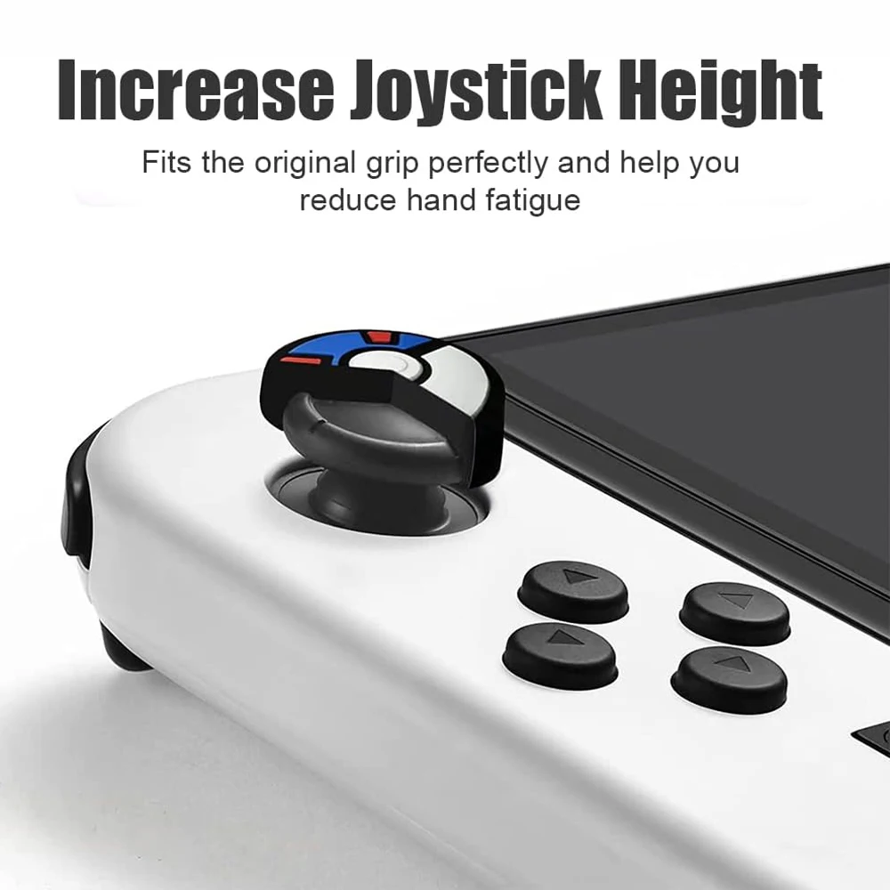 Capuchons de poignée de pouce analogiques en silicone de dessin animé, housse de protection, compatible avec Nintendo Switch OLED, Switch Lite,