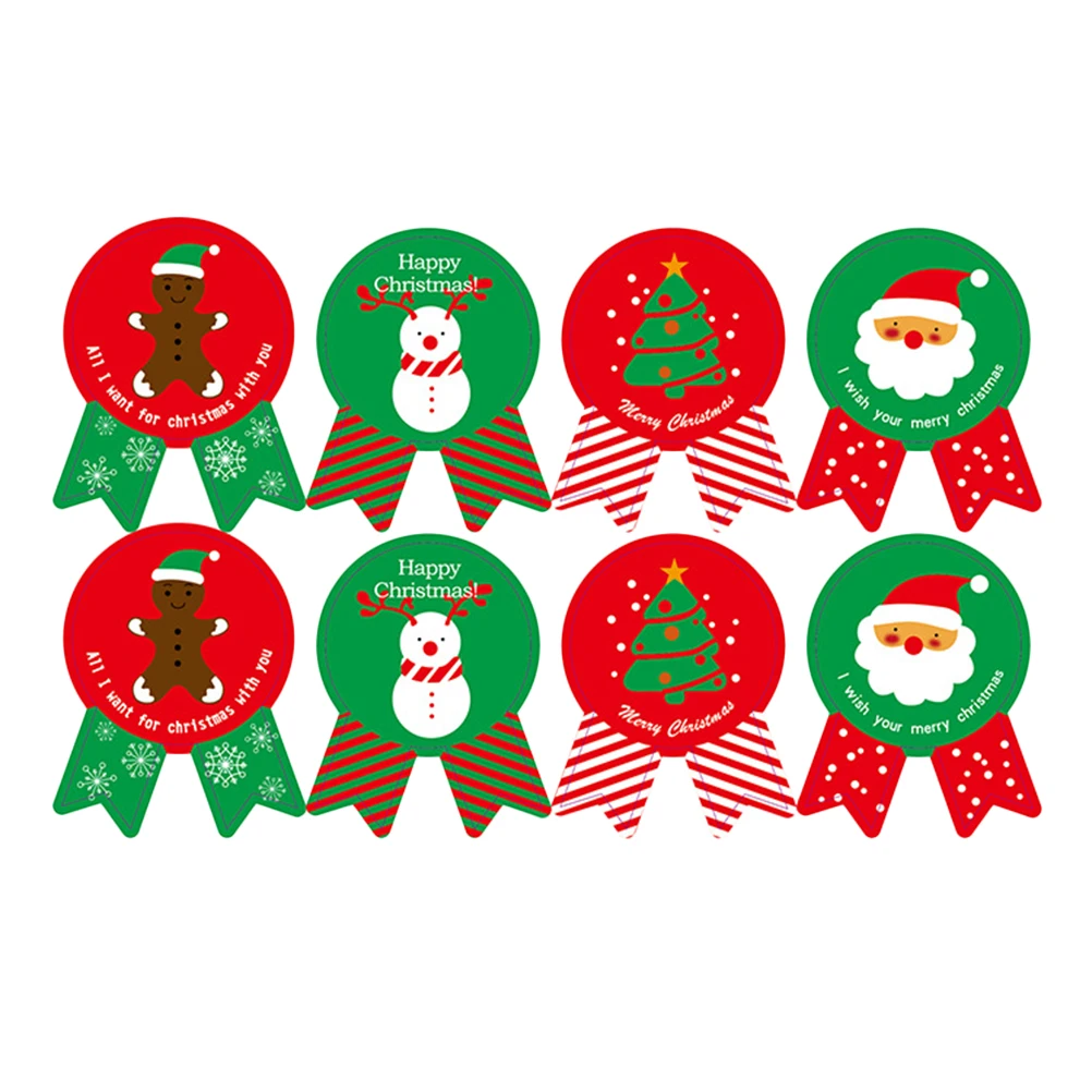 

320pcs Food Sealing Stickers Christmas Gifts Wrapping Decals Self Adhesive Packaging Boxes Bags Treats Party Favors