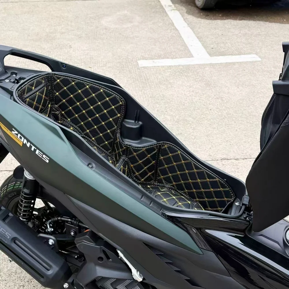FOR ZONTES 150X Leather Seat Bucket Mat Full Coverage Rear Storage Box Liner Scratch-Resistant Shock-Absorbing Noise-Reducing