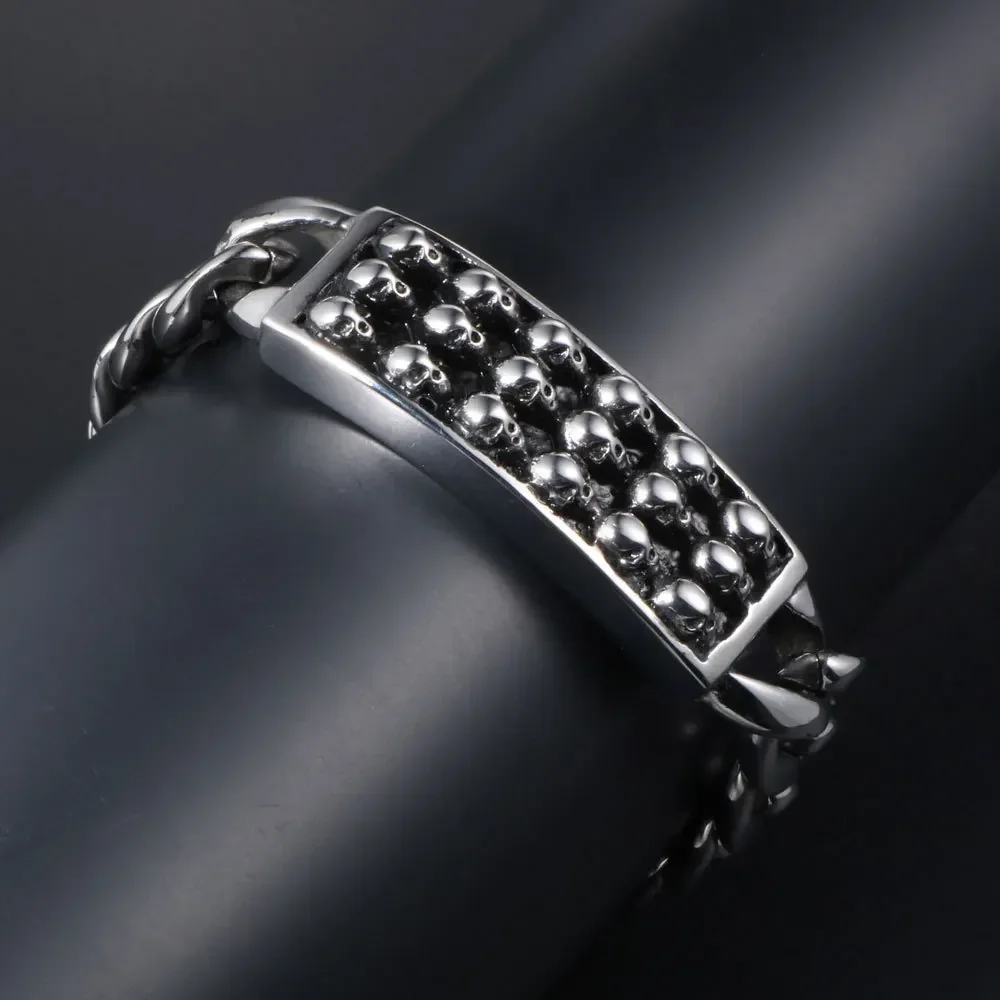 

Punk Personalized Trend Retro Skull Stainless Steel Men's Bracelet Jewelry