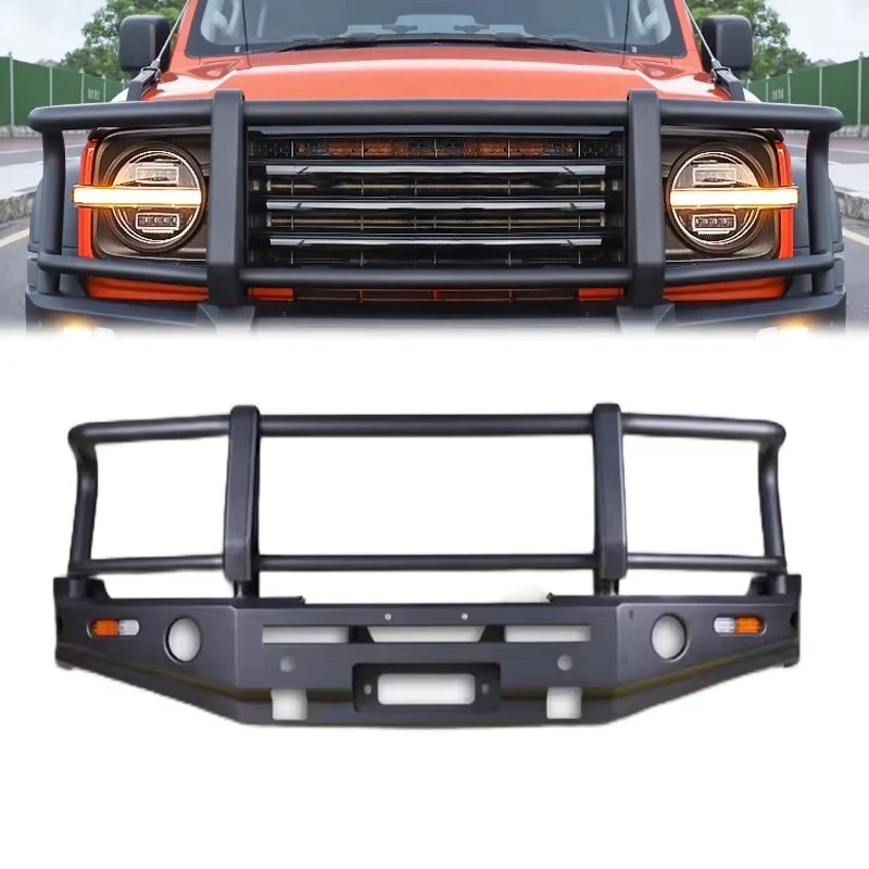 High Quality Manganese Steel Bull Bar Easy Installation ABS Bumper Kit for Tank 300 Auto Parts Auto Body Upgrade Manufacturing