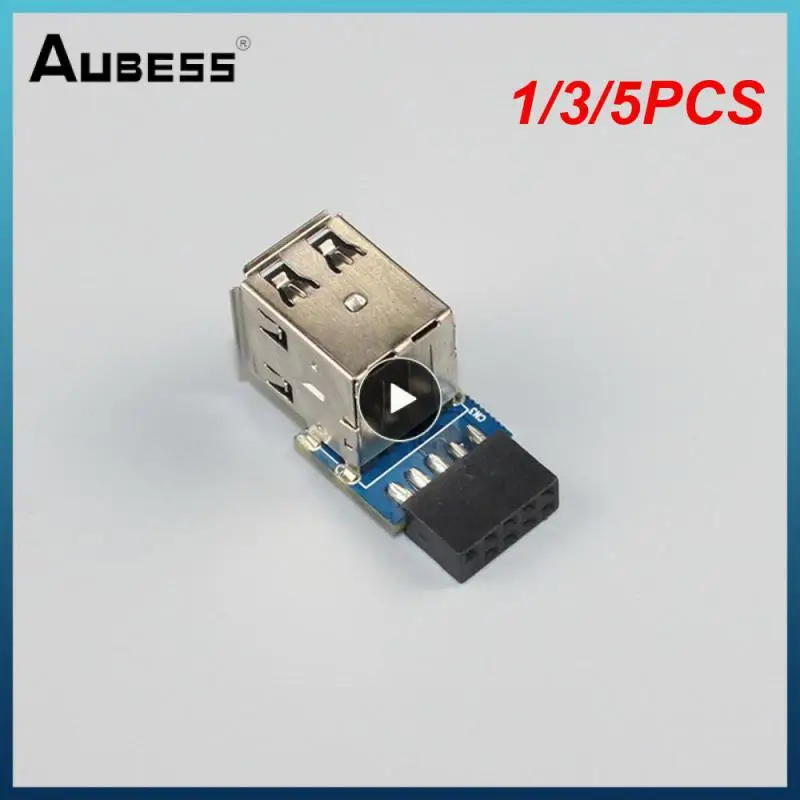 1/3/5PCS 9pin Motherboard to 2 Ports USB2.0 Dual USB A 9 Pin Female Adapter Converter PCB Board Card Extender Internal Compter