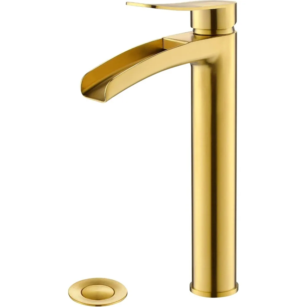 rubinetto-alto-a-1-foro-in-oro-spazzolato-miscelatore-da-bagno-a-cascata-monomando-con-scarico-pop-up-linea-di-alimentazione
