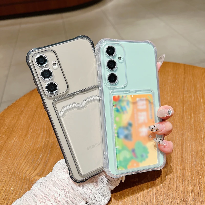 Hülle für Samsung Galaxy S25 Edge S26 S22 S23 S24 Ultra S26 S25 FE A18 A57 A37 A17 A27 A56 A55 A15 A36 Kartenfach Transparente Handyhülle – Detail 3