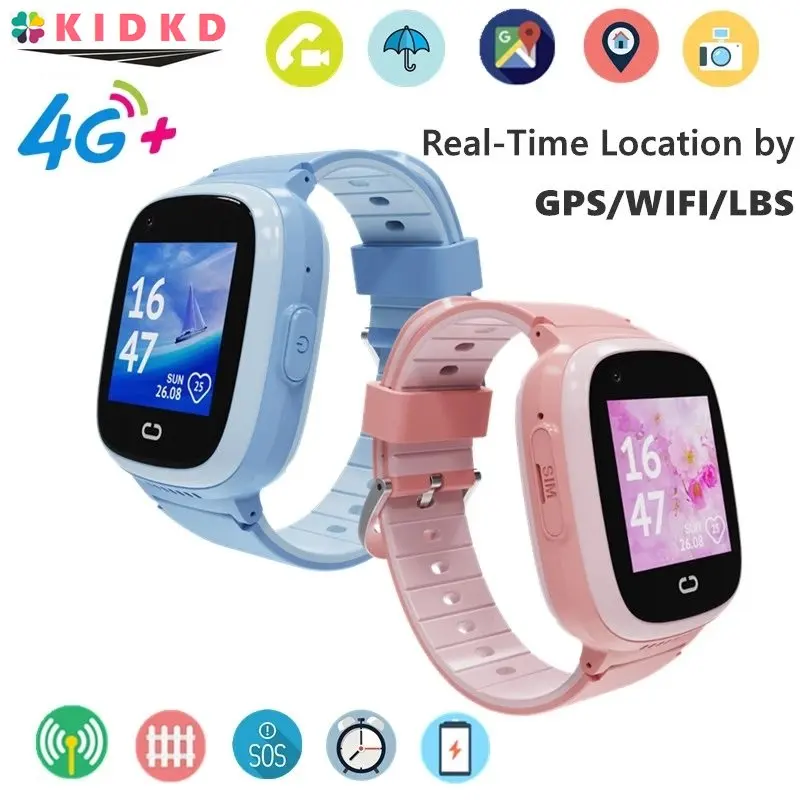 

4G Kids Smart Watch Mobile Phone GPS LBS WiFi Waterproof Position Tracker Remote Monitor Video Call SOS Camera Child Watch LT30