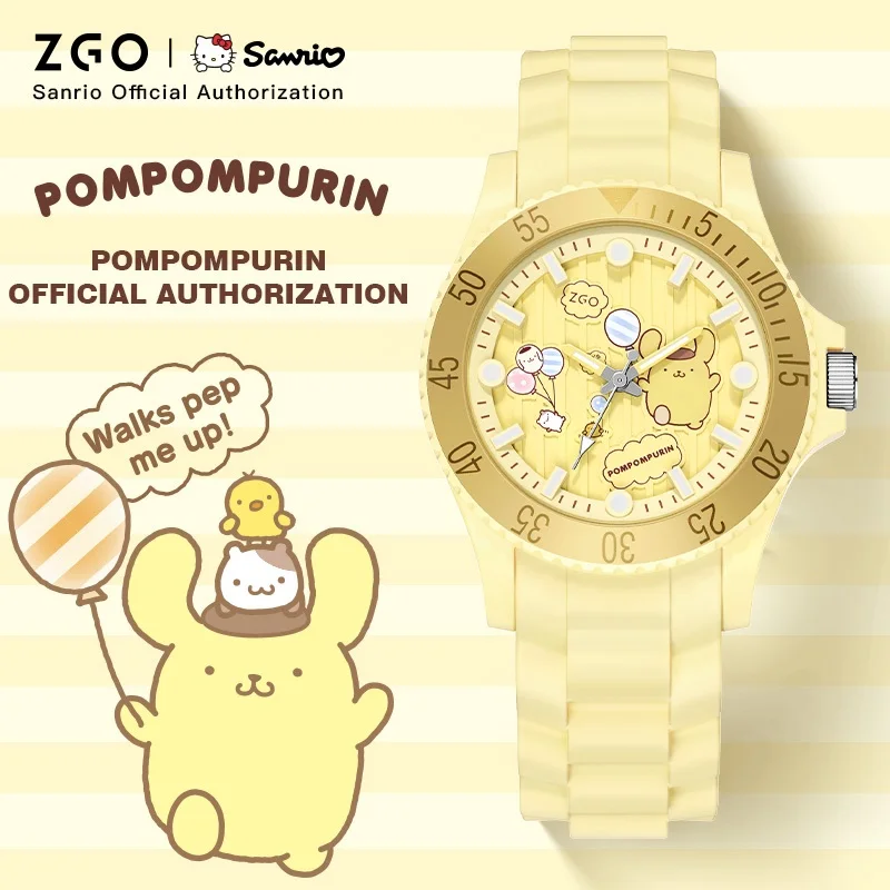 ZGO x Sanrio Pudding Dog 2024 New Cartoon Watch Girls Kids Student Waterproof 30M Quartz movement 5373