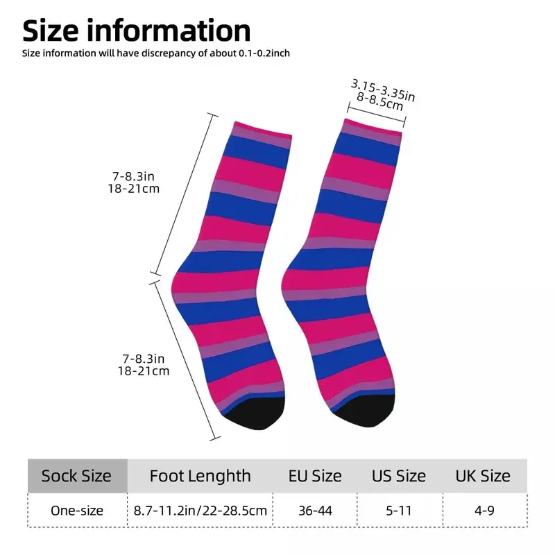 Y2K Bisexual Flag Harajuku Super Soft Stockings All Season Long Socks Accessories For Man'S Woman'S Christmas Gifts