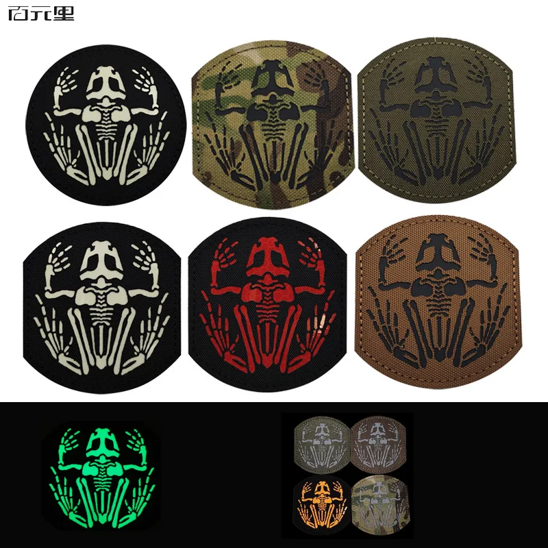 So You Wanna Be A Frogman Skeleton Rubber Patches Skull Frog Animal PVC Tactical Army Military Patches Appliqued