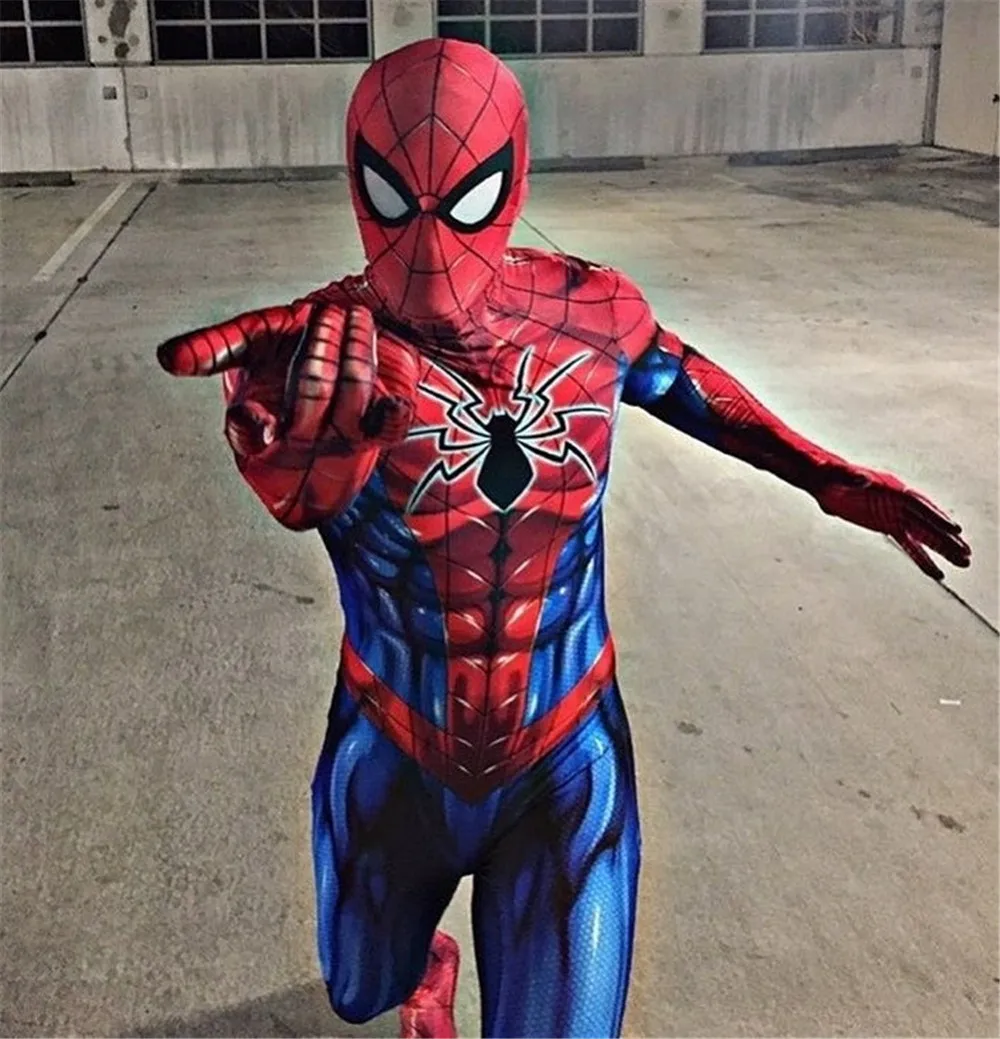 Disfraz de Anime de Halloween para adultos y niños, traje de Spiderman MK 4, cuerpo completo, mono de superhéroe completamente diferente