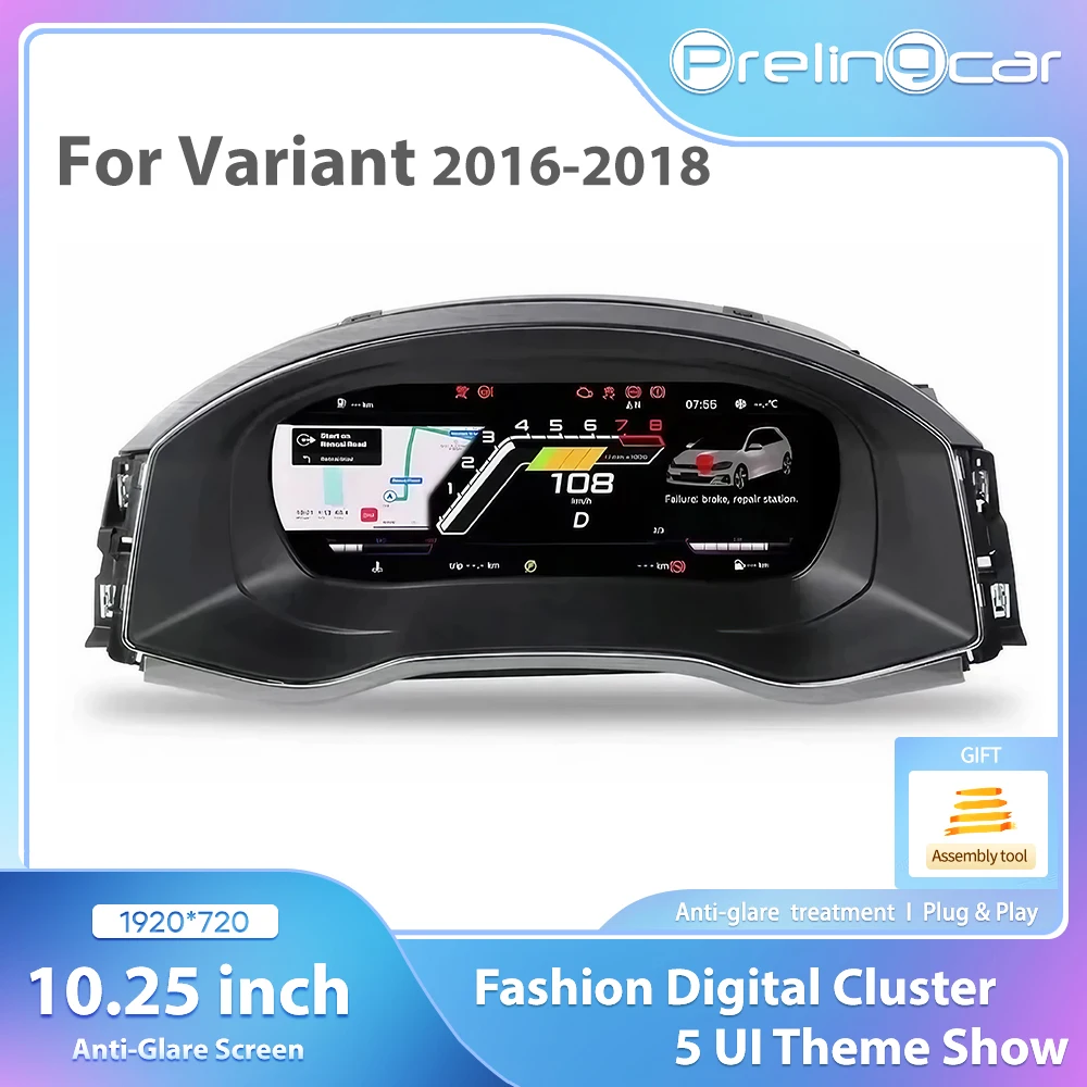 10.25'' LCD Digital Gauge Cluster For Volkswagen Passat Variant 2016 17 18 years Ntg4.5 Car Radio Instrument Cluster