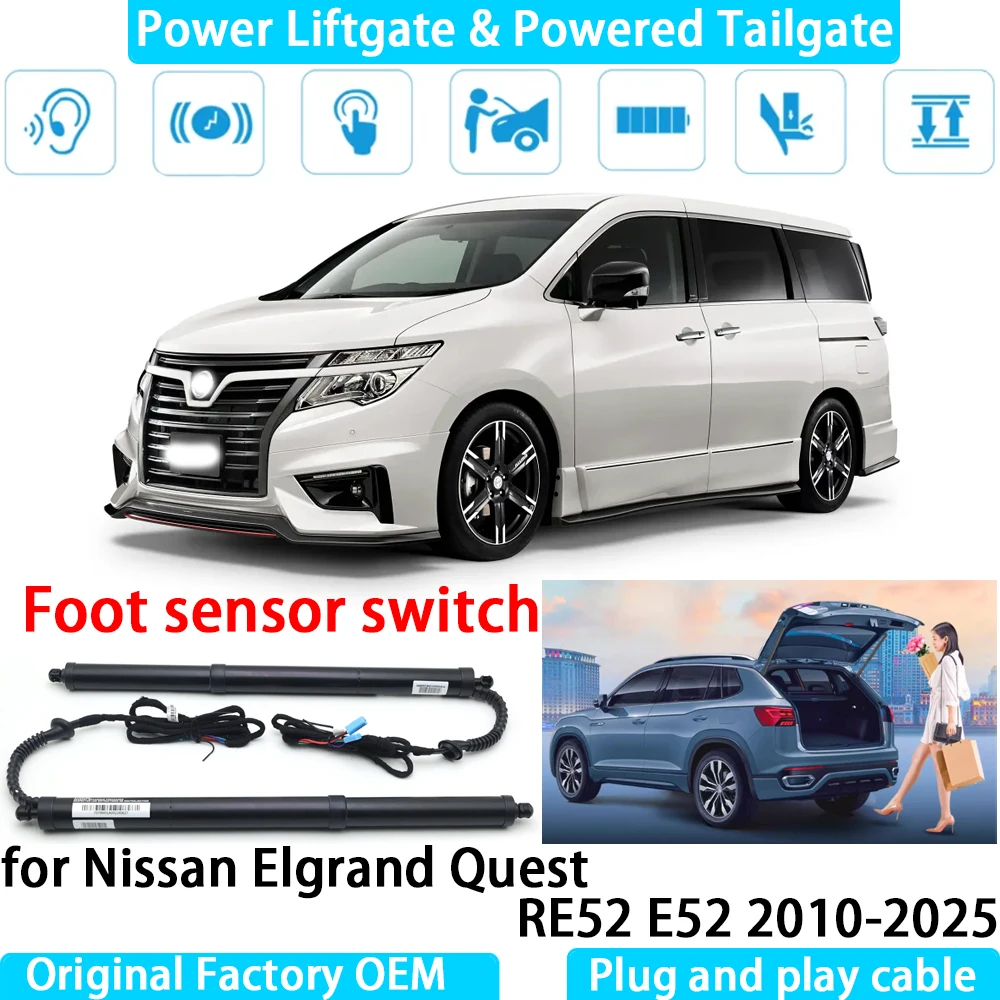 for Nissan Elgrand Quest RE52 E52 2010-2025 Automatic Electric Power Liftgate Powered Tailgate Strut Tail Gate Lift System