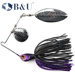 B & U Spinnerbait 18g/21g doppia lama di salice ago Stinger gancio cucchiaio filo esca Wobblers per Bass Fishing Lure