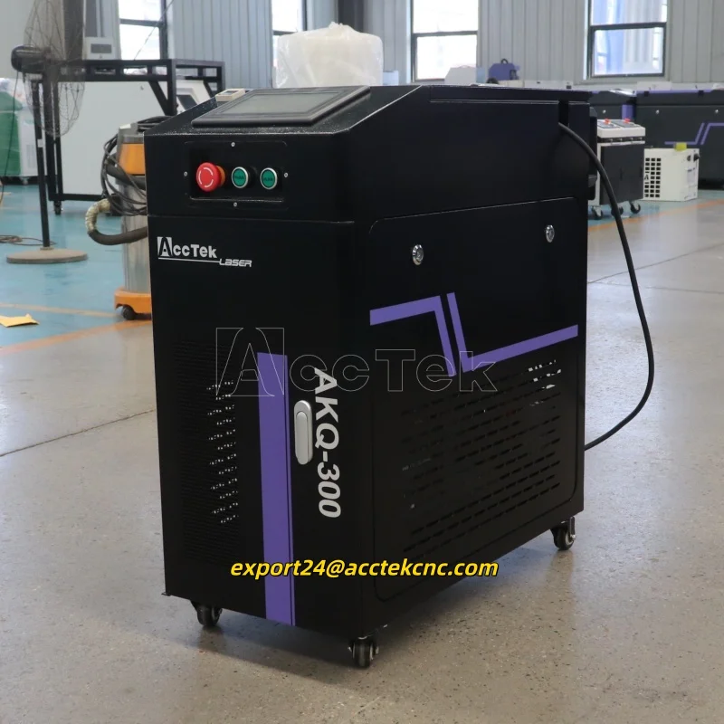 

300W JPT Pulsed Laser Cleaning Machine For Remove Rust Oil Paint Metal Wood Air Cool Laser Aluminum Oxide Layer Model Cleaning