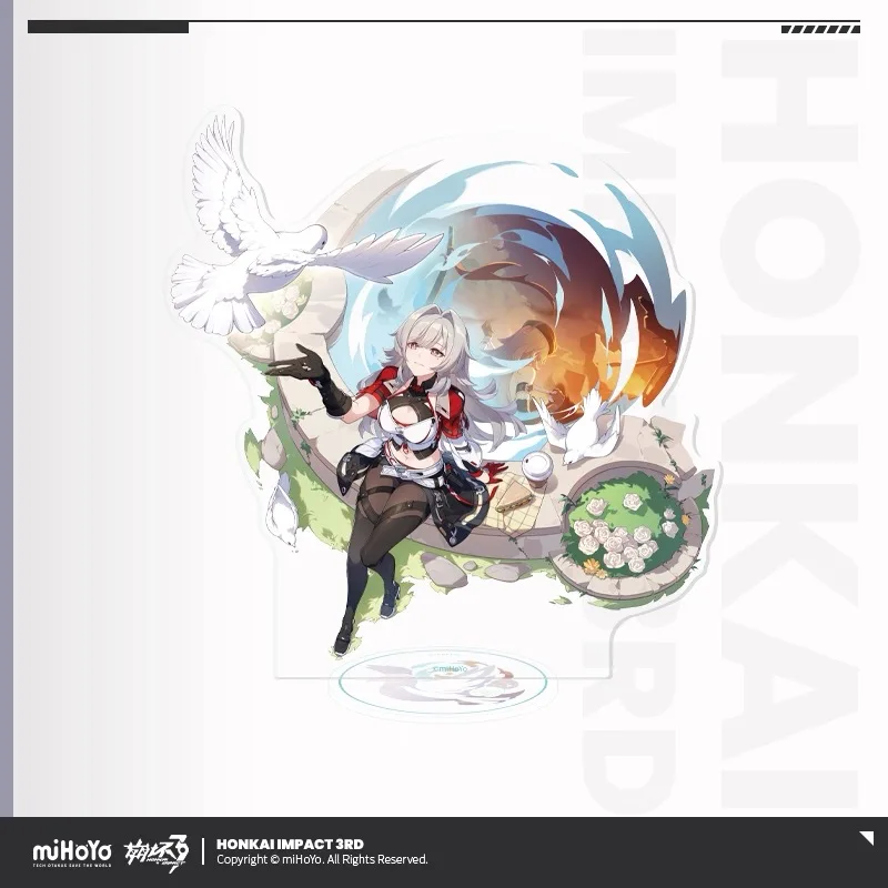 miHoYo Official Honkai Impact 3 Sacred Marks Series Part Two Acrylic Stand Sign Kiana Theresa Ornaments Cosplay Anime Game Gifts