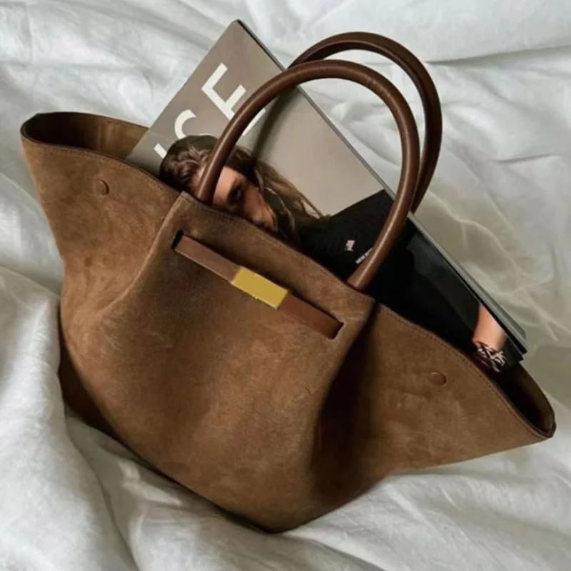 

Женская сумка для пельменей, замшевая сумка через плечо, модная сумка через плечо под мышками, дизайнерская сумка-тоут, большая вместительная сумка-шоппер для поездок на работу