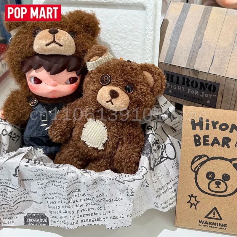 

В наличии POP MART Hirono Living Wild-Fight для Joy Series слепая коробка милая кукла виниловое лицо медведь игрушки-сюрприз рождественские подарки