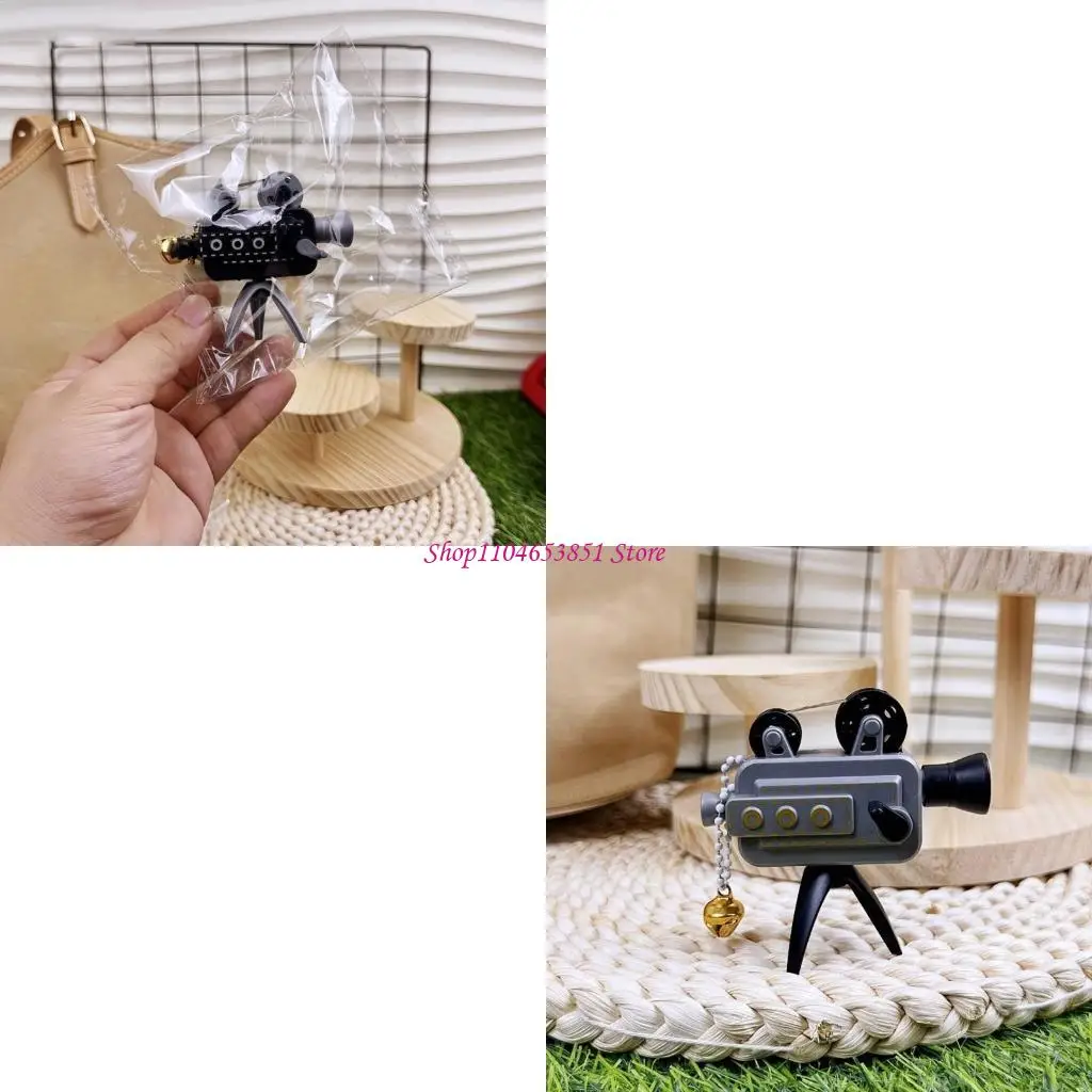 Mini Keychains projetores filmes retrô com operação manivela e projeção para diversão nostálgica