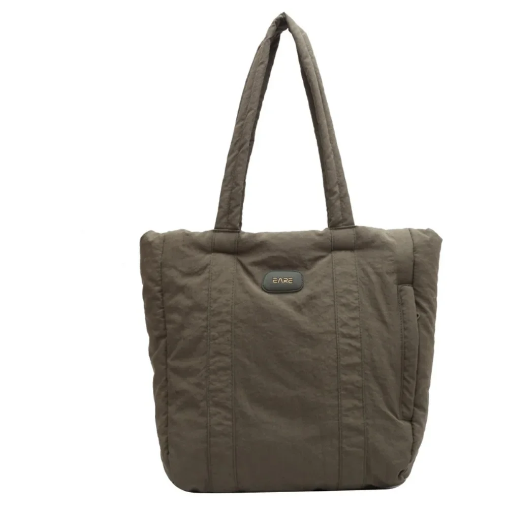 

Large Puffer Tote Bag for Women Quilted Handbags Purse Winter Puffy Down Cotton Padded Shoulder Bag Student Shoulder Bags