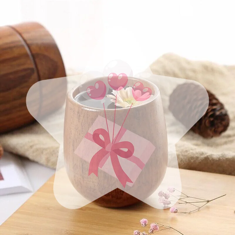 65/180/200ML Big Belly Cup Creative Date Wood Handcarved Anti Scald Tea Cups Simple Coffee Mug Household Drinkware