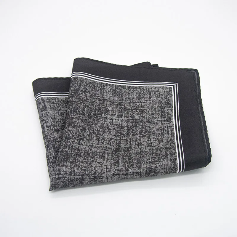 Herren Einstecktuch aus 100% echtem Seidensatin, bedruckt, 30x30 cm, für Business-Anzüge