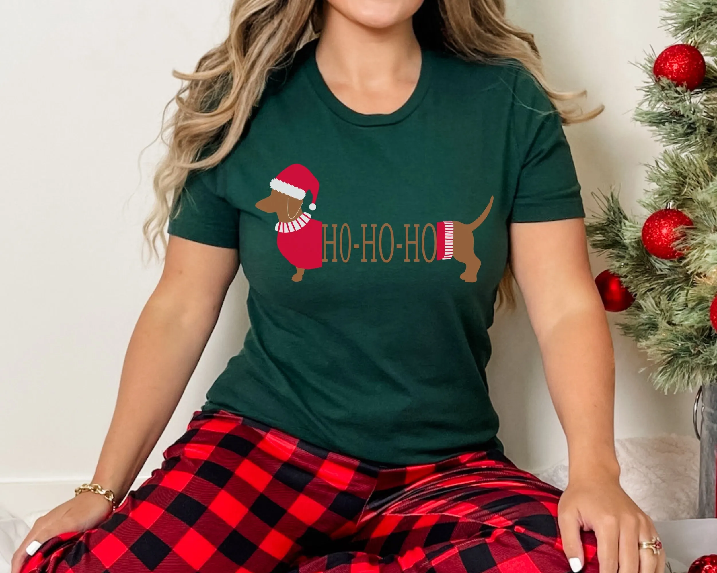 Doxie Christmas T Shirt Mom Wiener Dog Mama For Women Dachshund S