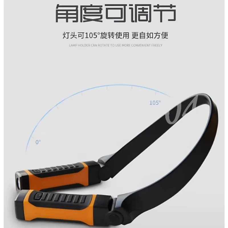 Rechargeable USB Reading Lamp Neck Book Light, 2 Brightness Levels, Bendable Arms for Reading, Camping, Repairing