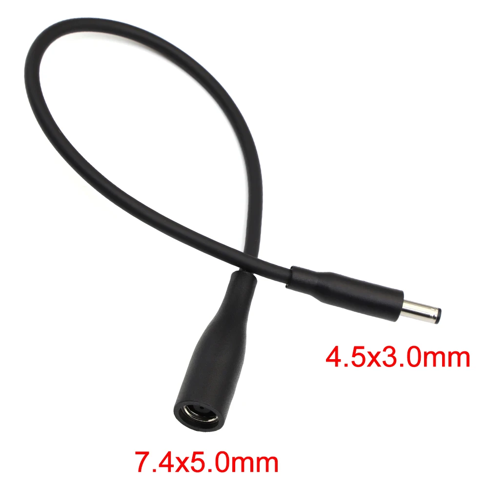  DC 7.4x5.0 Female To 4.5x3.0mm Male Power Charge Converter Adapter Cable Cord Connector For Dell Laptop