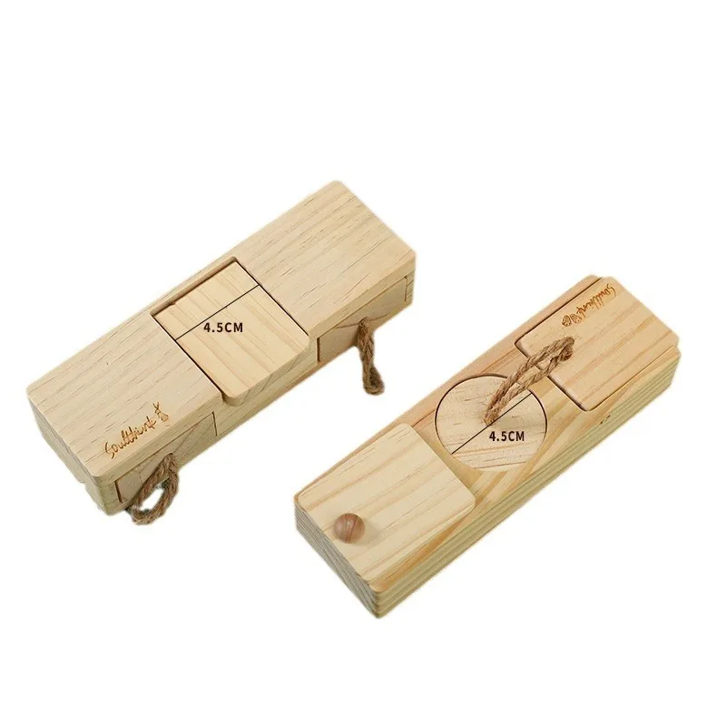 

Wooden squirrel foraging toys, small animal hidden snack puzzle toys