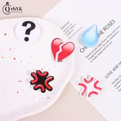 1PC Angry Expression Drop Hair Clip Heartbroken Acrylic Hair Clip Funny Side Clip Duckbill Clip Bangs Side Clip Hair Accessories