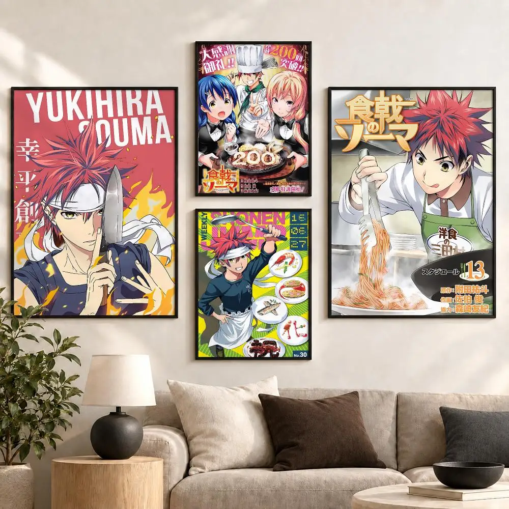 Food Wars! Shokugeki no Soma Cooking Battle Anime Saga Poster Aesthetic Art Print for Bedroom & Living Room Decor, Unframed