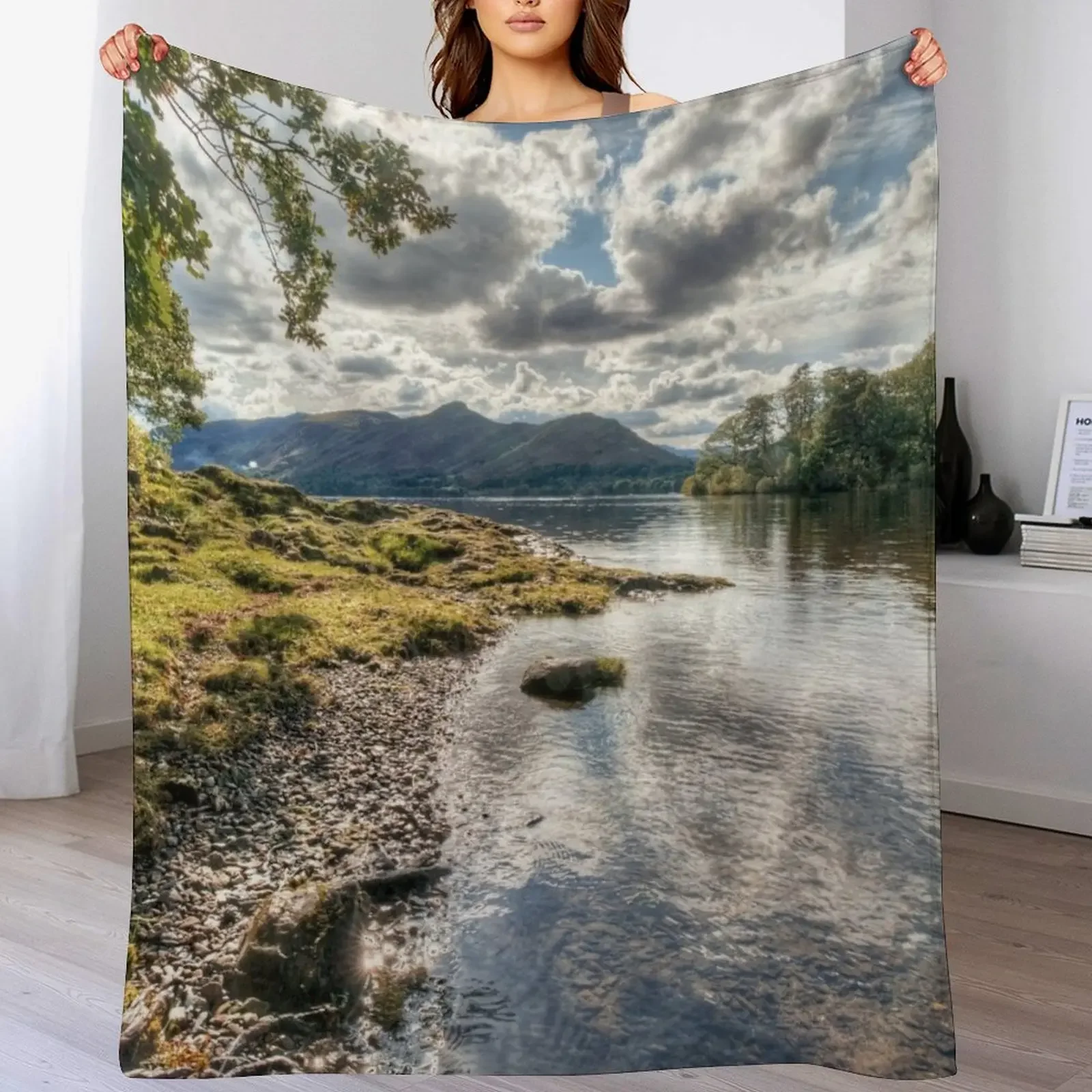 

Catbells & Derwent Isle From Derwentwater Throw Blanket valentine gift ideas Vintage Hairys Warm Blankets