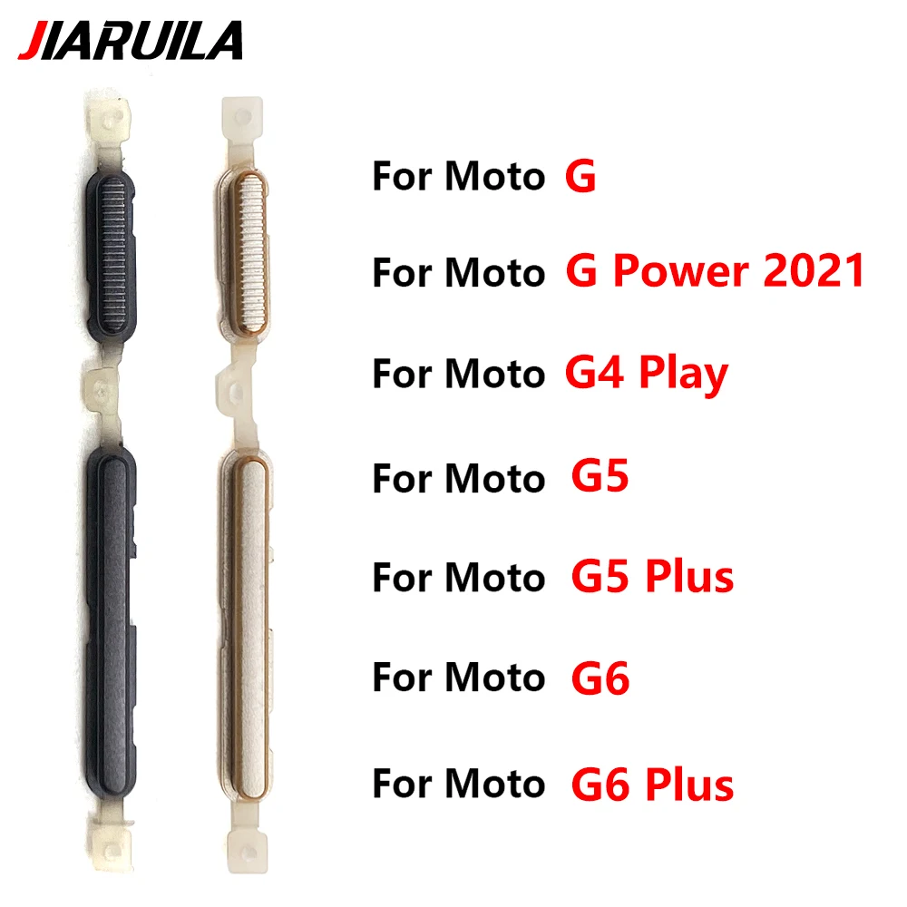 Novo volume de energia botão lateral chave habitação peças para moto g power 2021 g5 g6 plus ligar/desligar chave interruptor volume