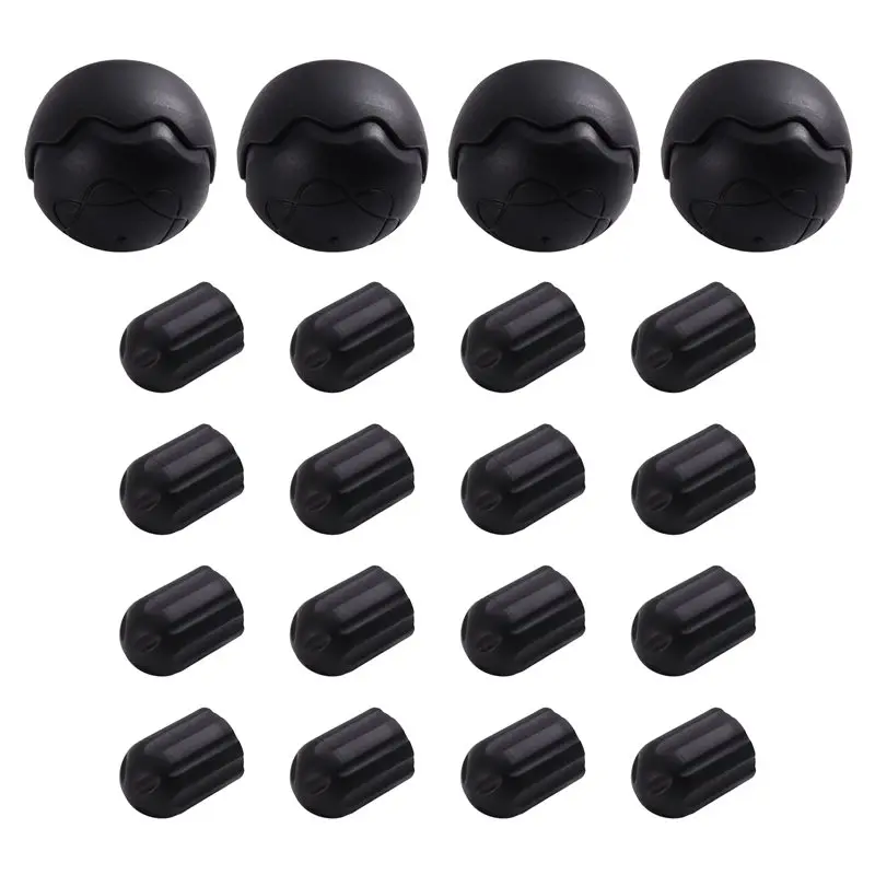 

ABWR-Outdoor Camping Chair Leg Cap 4PCS Stabilizing Rubber Ball Feet For Helinox Black
