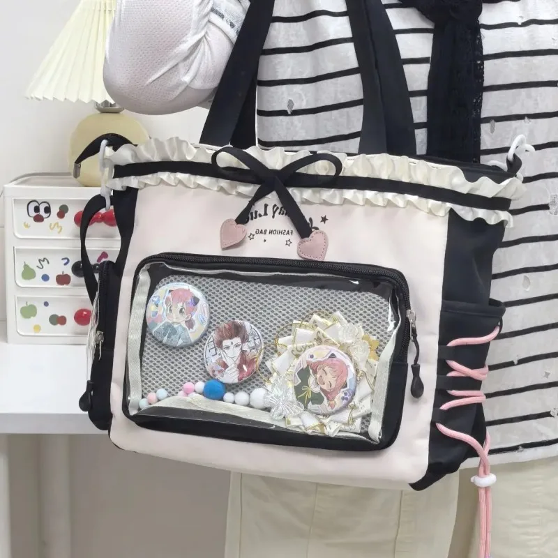 

New Japanese Sweet Girl Y2K Ulzzang Ita Bag Harajuku JK Uniform Shoulder Daily Commuter Tote Women's Crossbody Bag