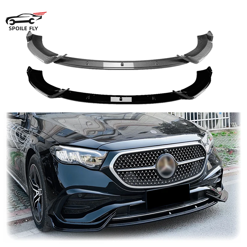 2024 To Up For Mercedes Benz E Class W214 E260 E300 AMG Car Front Bumper Lip Diffuser Protector Lower Blade Splitter By ABS