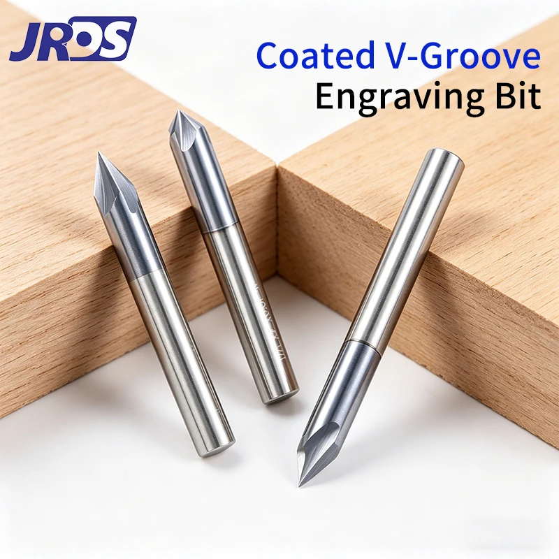 

6.35mm V-Groove Milling Cutter Nano Coated 2/3 Flute Solid Carbide Engraving Tool for Wood Acrylic Aluminum PCB Sign&Woodworking
