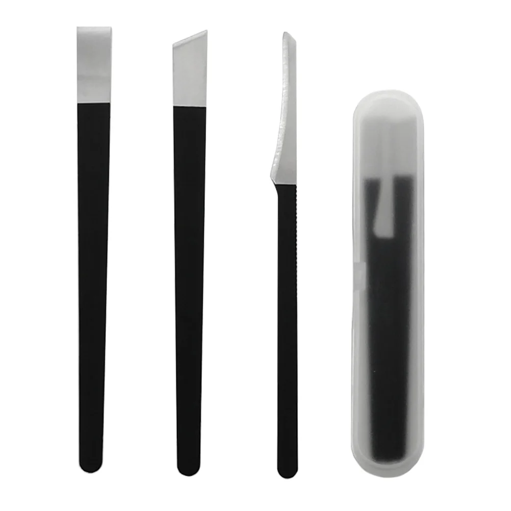 4 قطعة مجموعة تشذيب الأظافر باديكير قادين أظافر القدم القراص الملفات العناية بالقدم طقم هدايا دائم حقيبة التخزين العملية #1