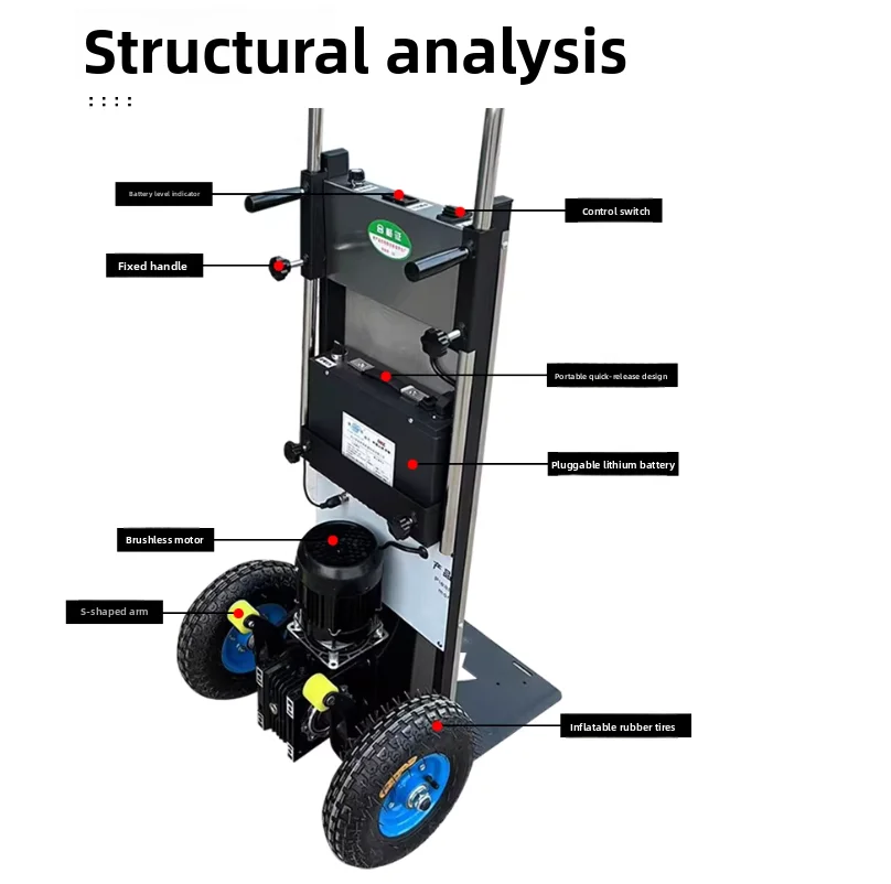 Electric stair climber, crawler stair handling artifact, automatic building materials furniture electric folding load truck