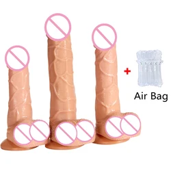 Huge Realistic Soft Dildo Penis Cheap Small Anal Dildo Silicone Suction Cup Masturbators Butt Plug Toys for Women Ring Cock