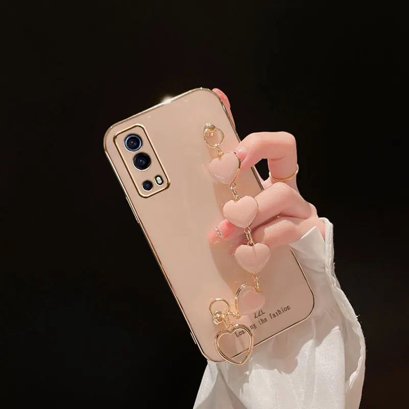 Nuovo Braccialetto di Lusso Della Copertura Per VIVO Y21 Cassa Del Silicone per vivo y21 y51 y31 y21s y33s Y72 V40 SE V50 V30 Lite Y53S 5G caso