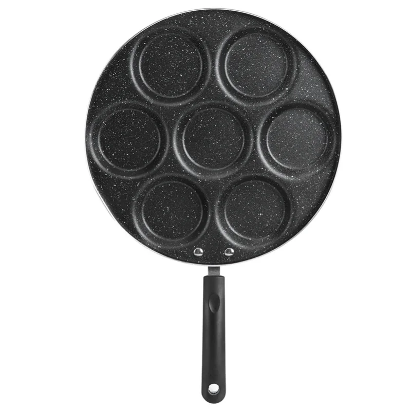 

7 Holes Frying Pan Non Stick Fried Eggs Cooking Pan Burger Mold Household Kitchen Cookware