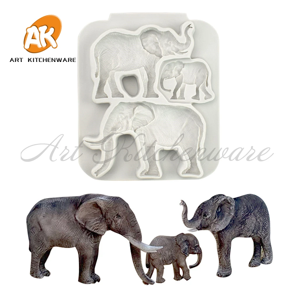 3D Elephant Family …