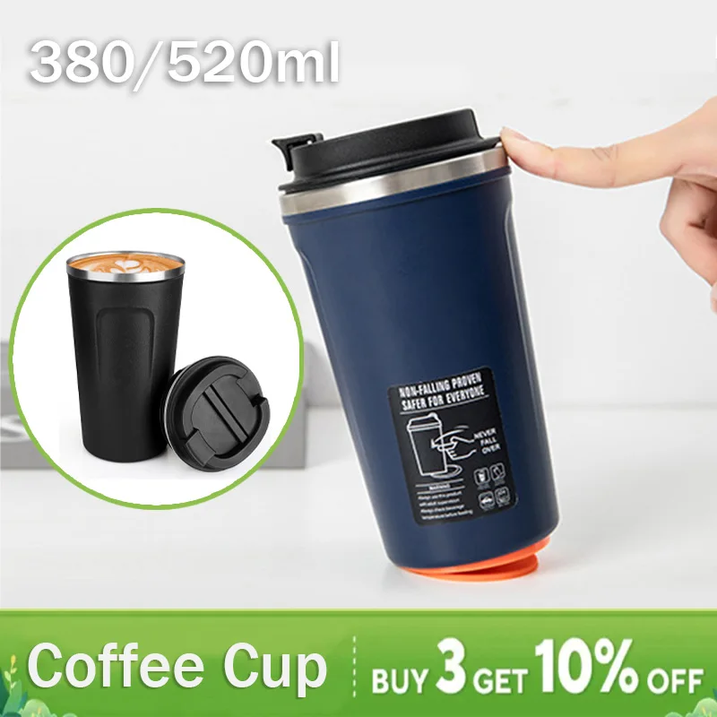 

Coffee Cup with Leakproof Lid,Double Stainless Steel,Anti-scald Milk Cup,Hot/Cold Water Bottle,for Sport Work,Coffee Accessories