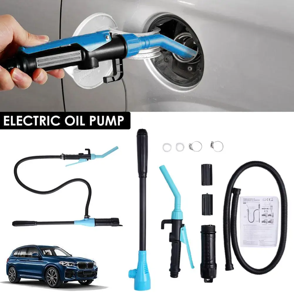 Portable Electric Oil Pump Siphon Liquid Transfer Pump Handheld Pump Battery Operated Water Gas Tools Car Siphon Petrol Fuel