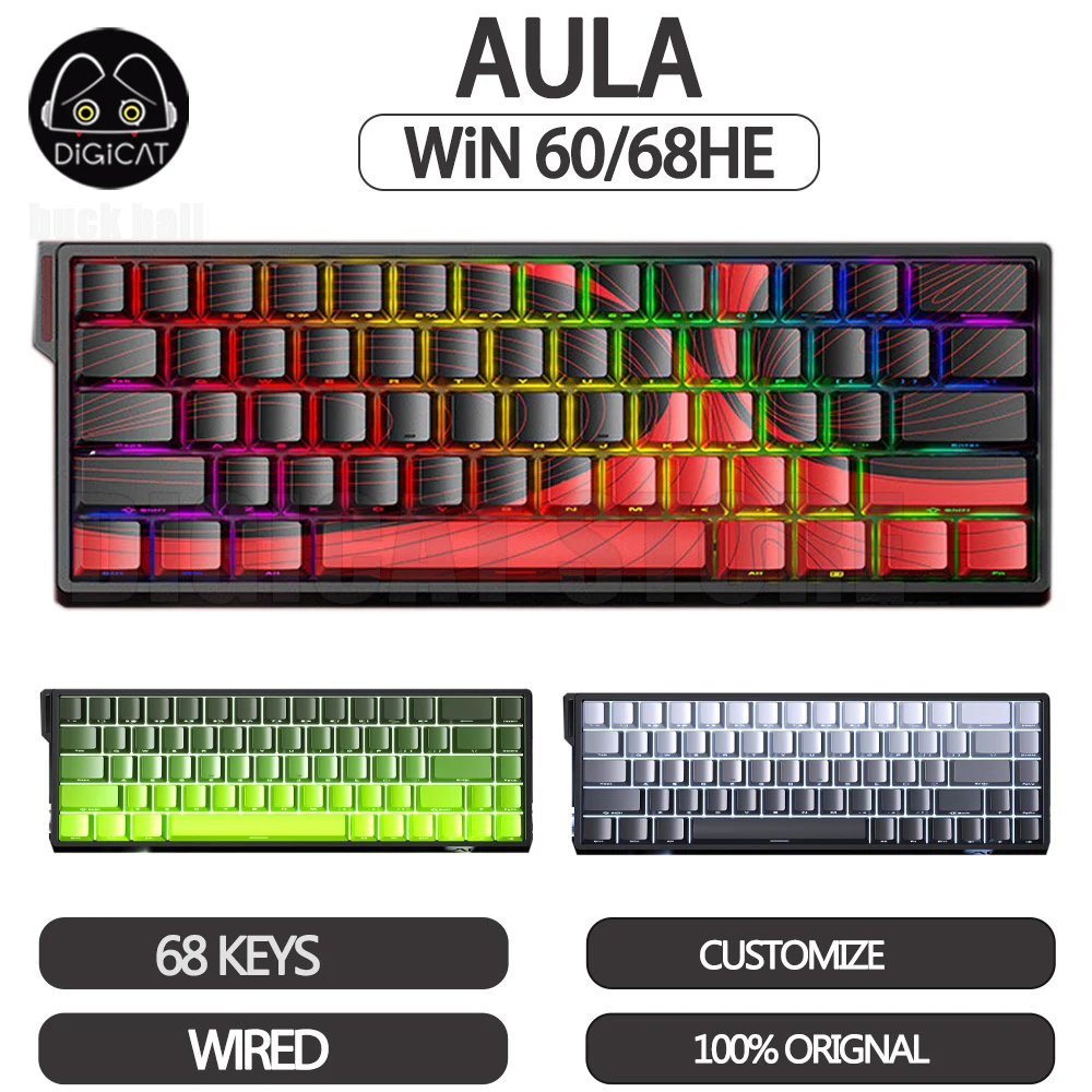 

Aula Win 60HE Max Magnetic Switch Gaming Keyboard 68HE Pro Wired Rt Esports Keyboard 60HE Gamer Keyboard Custom Accessories Gift