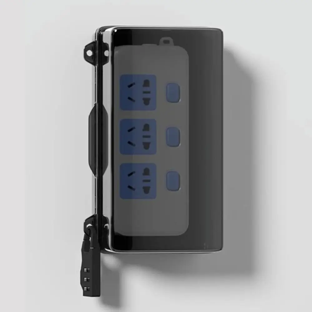 Portable Plastic Plug Box Anti-theft Waterproof Cable Management Box Weatherproof Protect Outlet Extension Lead Cover Outdoor
