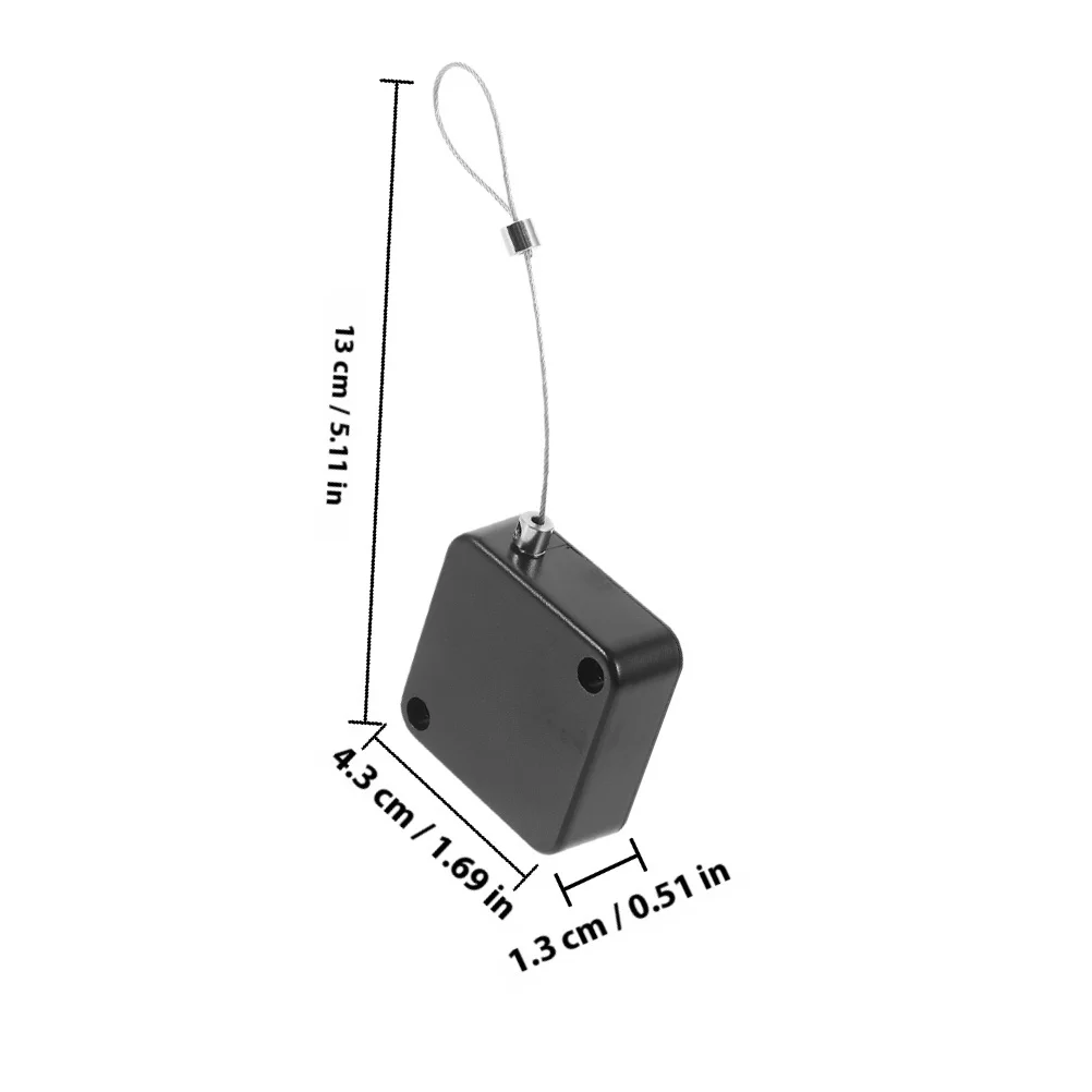 2Pcs Retractable Cable Tether Lock Anti Theft Steel Wire Holder Automatic Telescopic Security for Electronics Retail Display