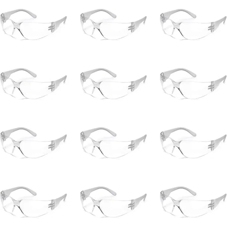 

12 Pack Safety Glasses Certified Protective Eyewear Goggles for Men and Women with UV Eye Protection